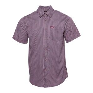 Dixxon Flannel Benny Triple Stripe Maroon Sz Large Bamboo SS Party Shirt